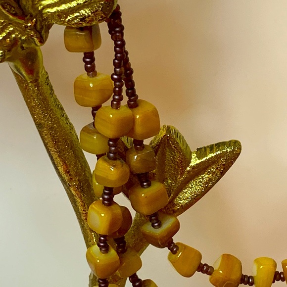 🍄Vintage stones and glass seed beads necklace - Picture 5 of 10